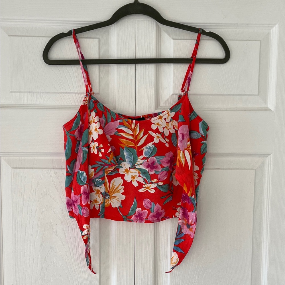 Floral Red Women's Top